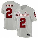 Oklahoma Sooners 2 Jeff Badet White College Football Jersey Dzhi,baseball caps,new era cap wholesale,wholesale hats